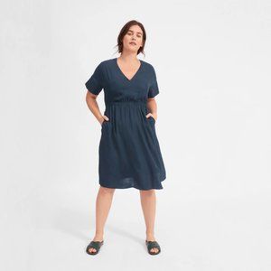 Everlane Japanese GoWeave Light V-Neck Dress